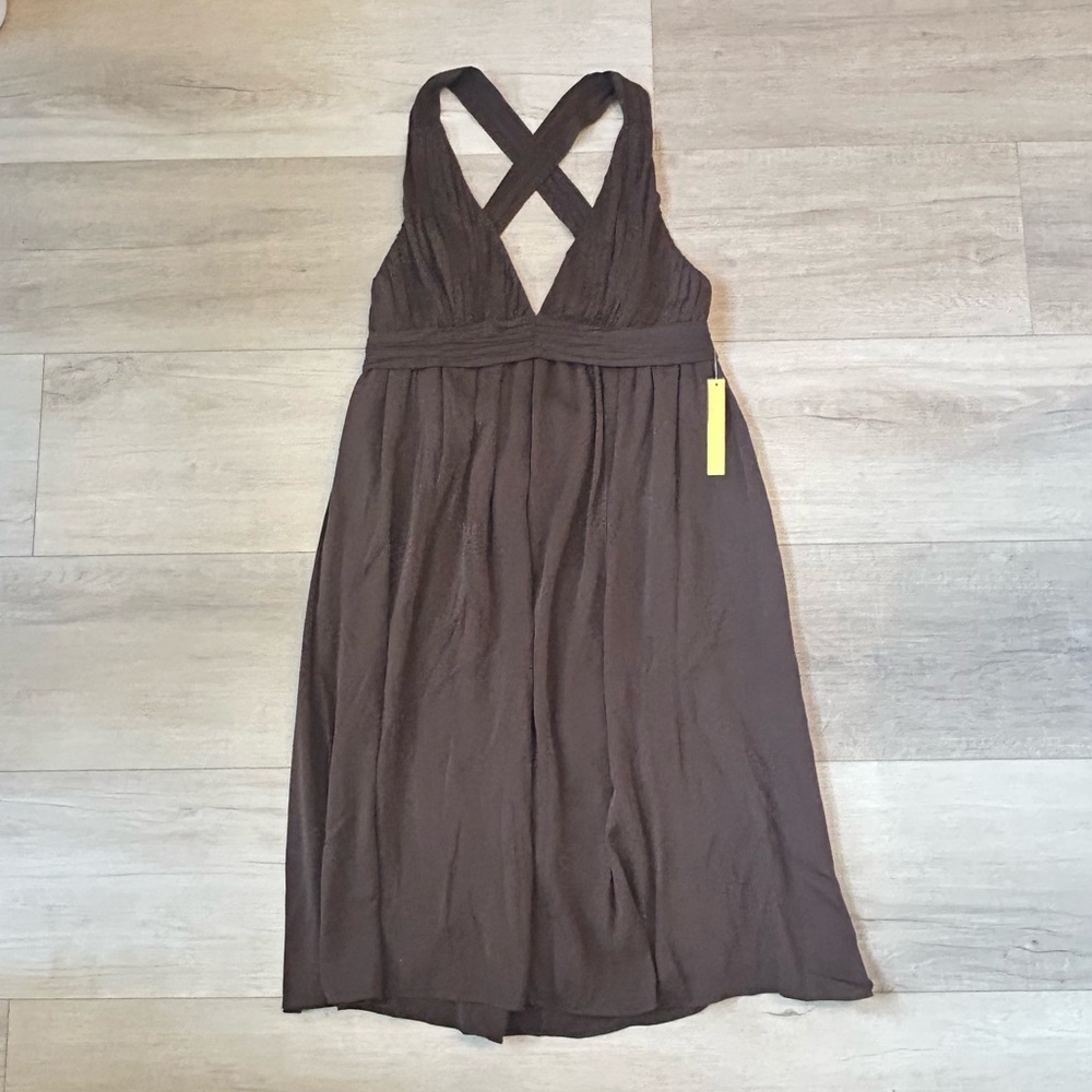 Alice + Olivia Silk Sleeveless Pleated Dress